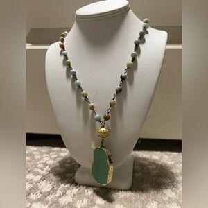 Green stone necklace